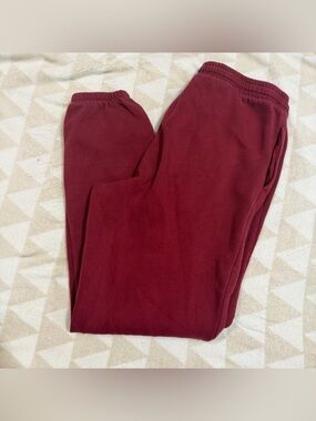 NWOT j crew red Heritage fleece jogger pant